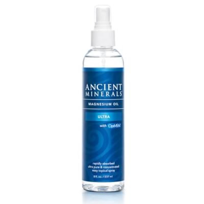 Ancient Minerals Pure Ultra Magnesium Oil Spray with OPT MSM -8 Oz Bottle
