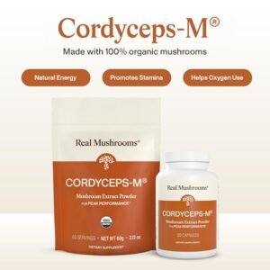 B01BH281W8-Main-002 Real Mushrooms Cordyceps Mushroom Extract Powder - 60G