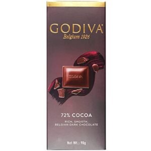 B075FR6X5B-Main-001 Godiva 72% Cocoa Rich, Smooth Belgian Dark Chocolate, 90 Gm