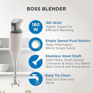 B07NQGVNW1-Grey 180-Watt, 2-blades-002 BOSS E11 Portable Hand Blender 180 Watt