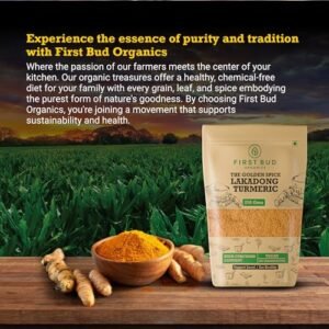 B081YJZG9P-Turmeric 250 g-002 First Bud Organics Golden Spice Lakadong Turmeric