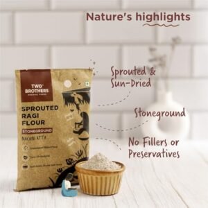 B0BSBXXT3Q-Main-003 TWO BROTHERS ORGANIC FARMS Sprouted Ragi Malt Nachni Satva (500 g)