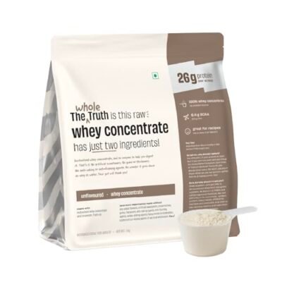 The Whole Truth Whey Protein Concentrate Unflavoured |1 kg (2.2 lbs)