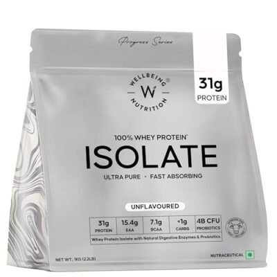 Wellbeing Nutrition Clean Whey Protein Isolate 1kg Unflavoured