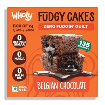 Wholy Belgian Chocolate Fudgy Center Filled Eggless Cake