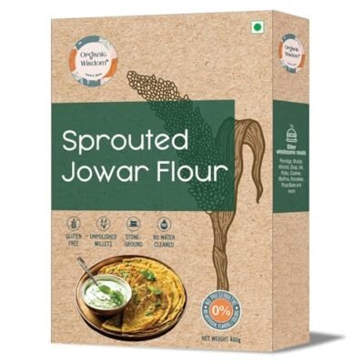 Organic Wisdom Stone-Ground Sprouted Jowar Flour (400g)