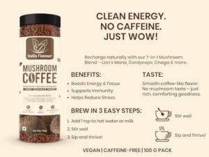 B0FPLRYH17-Mushroom 500 g (Pack of 1)-002 India Flavour Mushroom Coffee - 7 Mushroom Blend with Instant Coffee