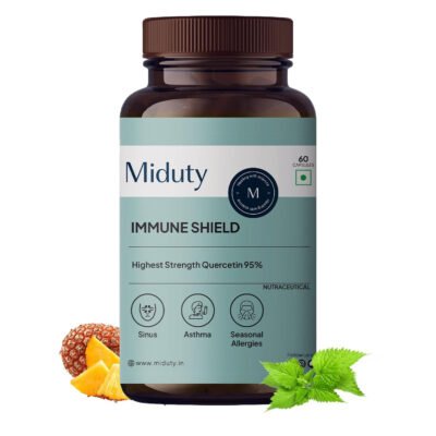 Miduty Immune Shield Quercetin 700 mg with Bromelain – 60 Veg Capsules