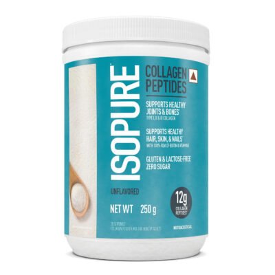 Isopure Collagen Peptides (12g/serve)- 250g (Unflavored) with Biotin & Vit E(100% RDA)