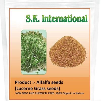 Organic Alfalfa Seeds Lucerne High Protein Grass Seeds For Sprouting And Cultivation 250Gms