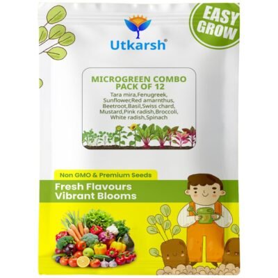 Utkarsh Microgreen Seeds Combo Pack 300 gm | 12 Varieties x 25 gm Each