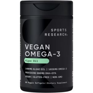 Title: Sports Research Vegan Omega-3 Algae Oil 1040mg, 60 Plantgels