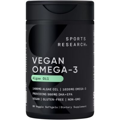 Title: Sports Research Vegan Omega-3 Algae Oil 1040mg, 60 Plantgels