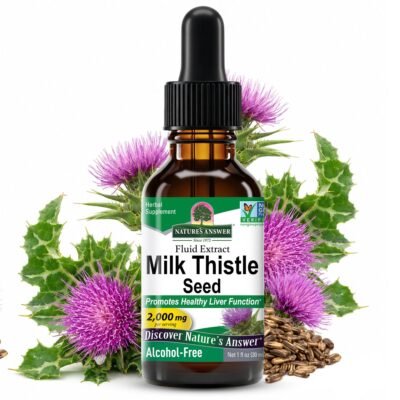 Nature's Answer Milk Thistle, Alcohol-Free Herbal Extract, 2,000 mg, 30 ml