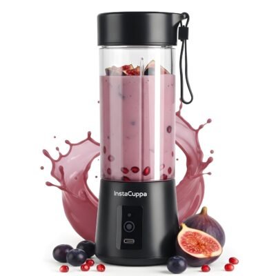 InstaCuppa Portable Blender 400ml, USB Rechargeable Smoothie Maker with 150W Motor and 2000mAh Battery (Normal Edition)